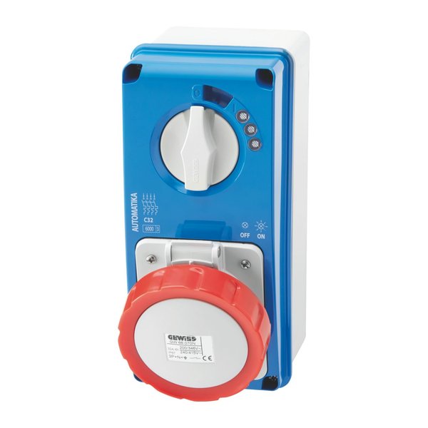 Gewiss GW66059N VERTICAL FIXED INTERLOCKED SOCKET OUTLET