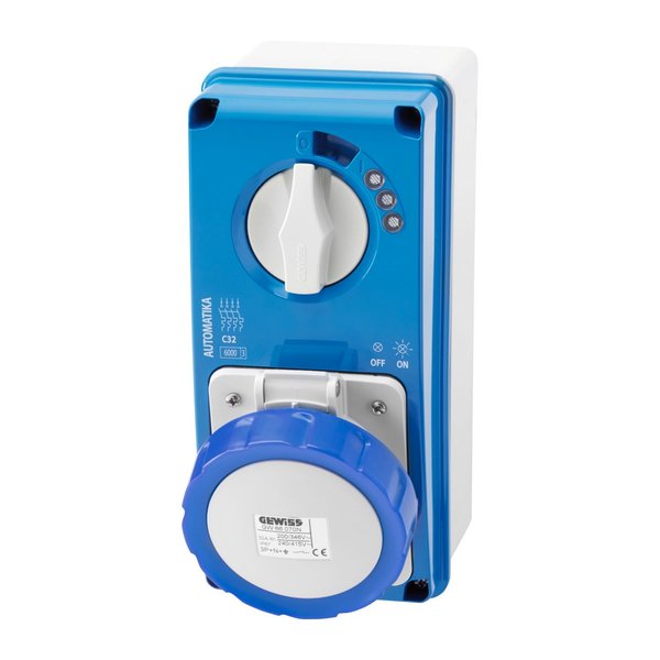 Gewiss GW66065N VERTICAL FIXED INTERLOCKED SOCKET OUTLET