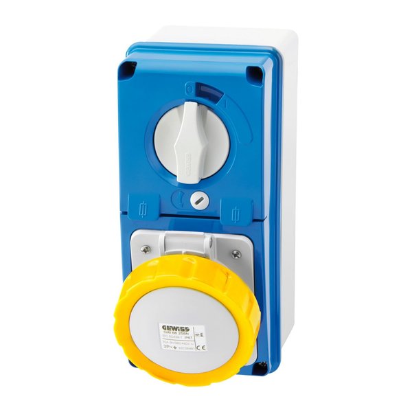 Gewiss GW66236N VERTICAL FIXED INTERLOCKED SOCKET OUTLET