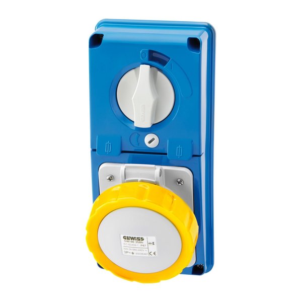 Gewiss GW66335N VERTICAL FIXED INTERLOCKED SOCKET OUTLET