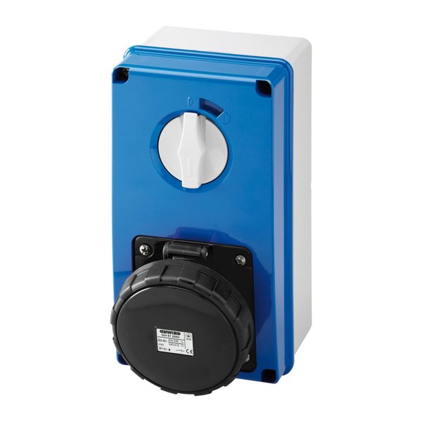 Gewiss GW67266N VERTICAL FIXED INTERLOCKED SOCKET OUTLET