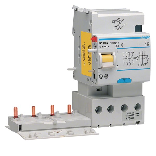 Hager BD463N Earth Leakage Add-on Block 4P