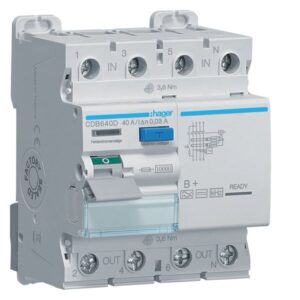 Hager CDB640D Residual Current Circuit Breaker 3P+N
