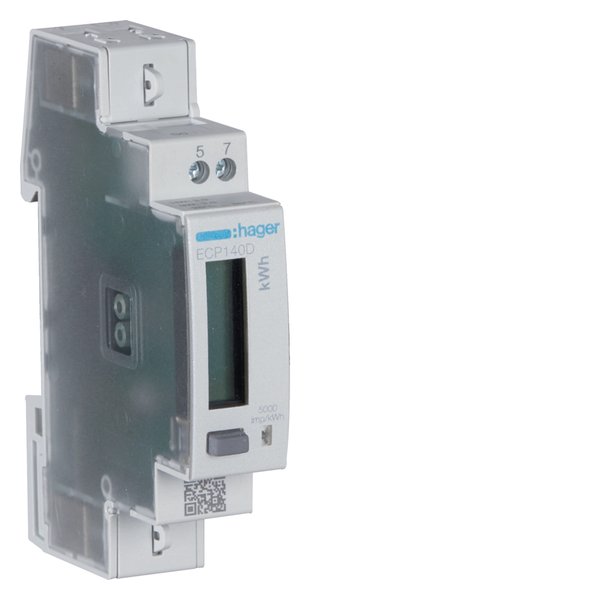 Hager ECP140D 1ph Kwhmeter Direct 1M S0