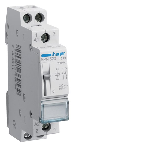 Hager EPN520 Latching Relay 2no