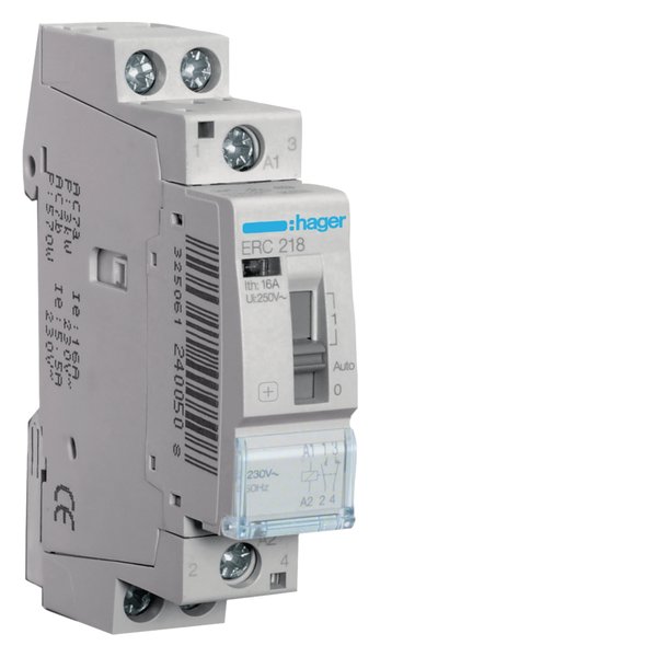 Hager ERC218 Relay 1NO+1NC