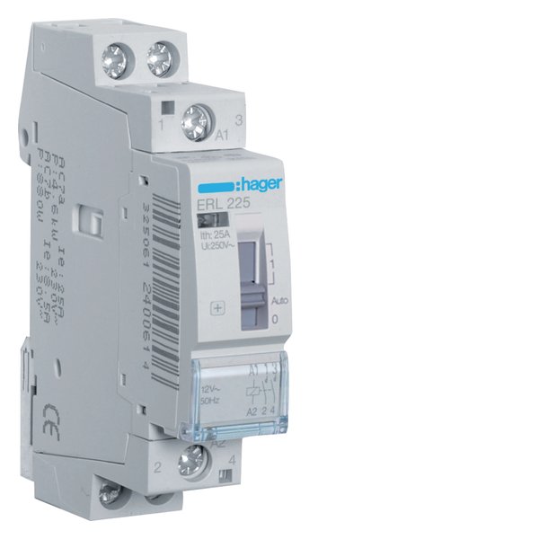 Hager ERL225 Contactor Override 2NO