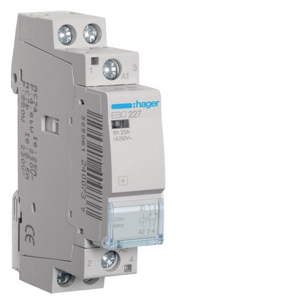 Hager ESC227 Contactor 1NO+1NC