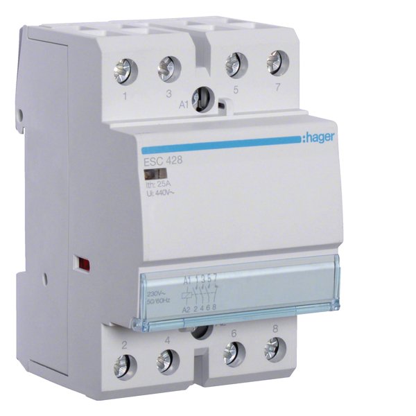 Hager ESC428 Contactor 3NO+1NC