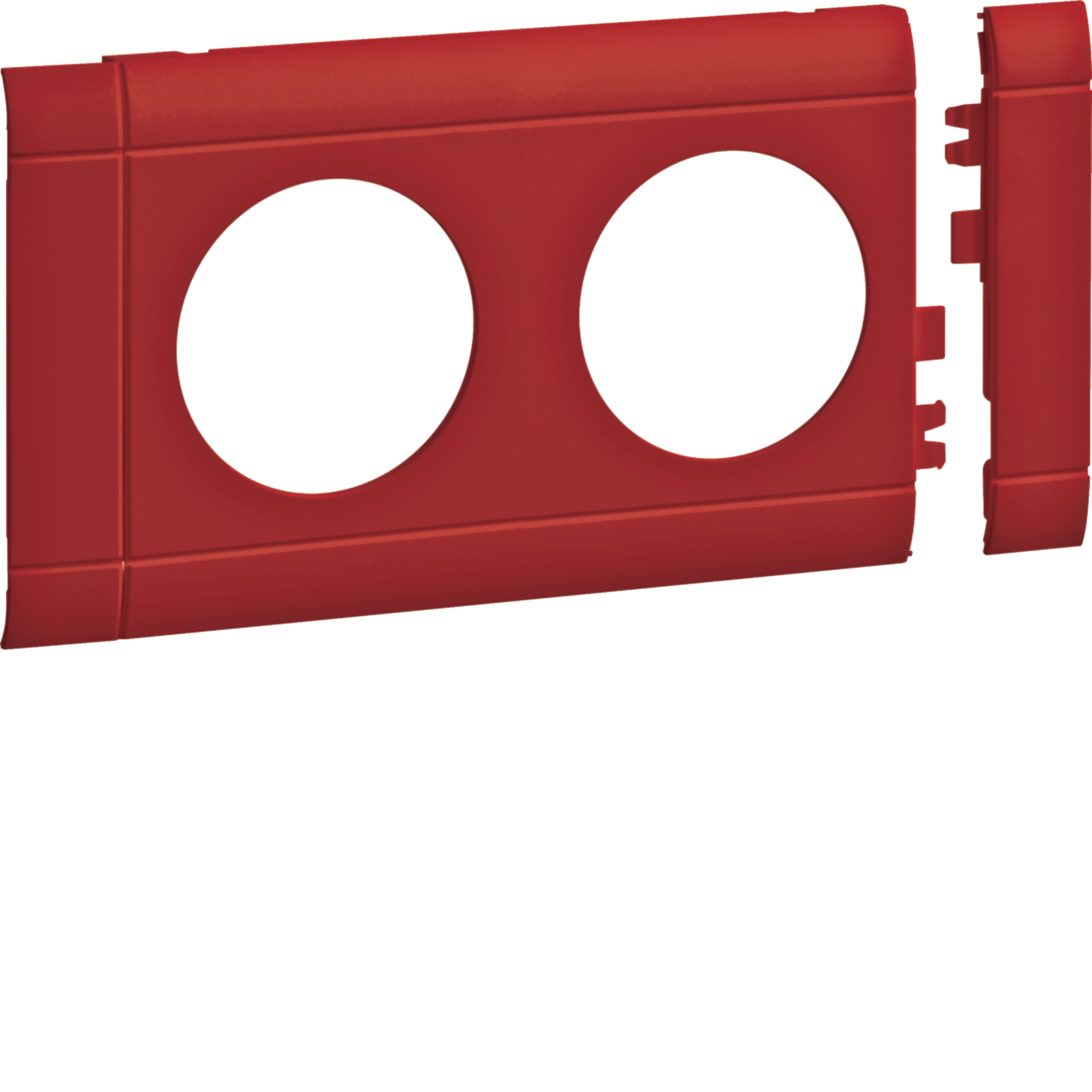 Hager GB080203020 Frontplate 2-gang Socket Lid Red