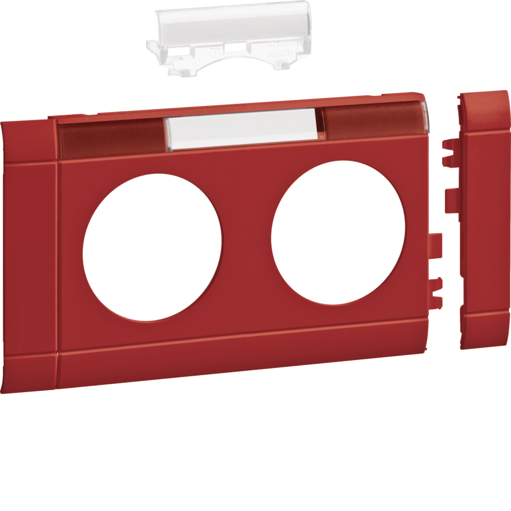 Hager GB080213020 Frontplate 2-gang Socket Lid Red