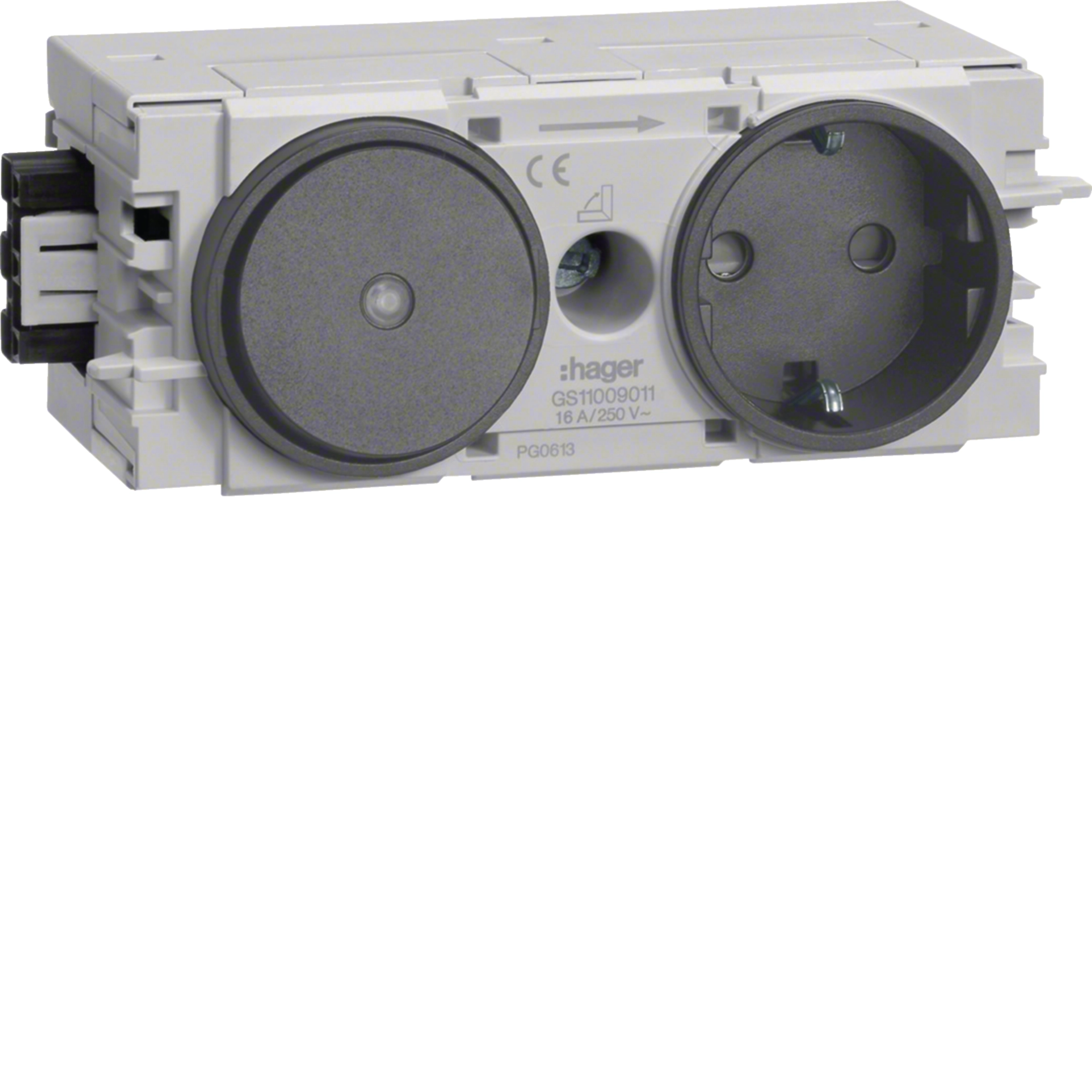Hager GS11009011 Socket-outlet+Switch Wago C-Profile