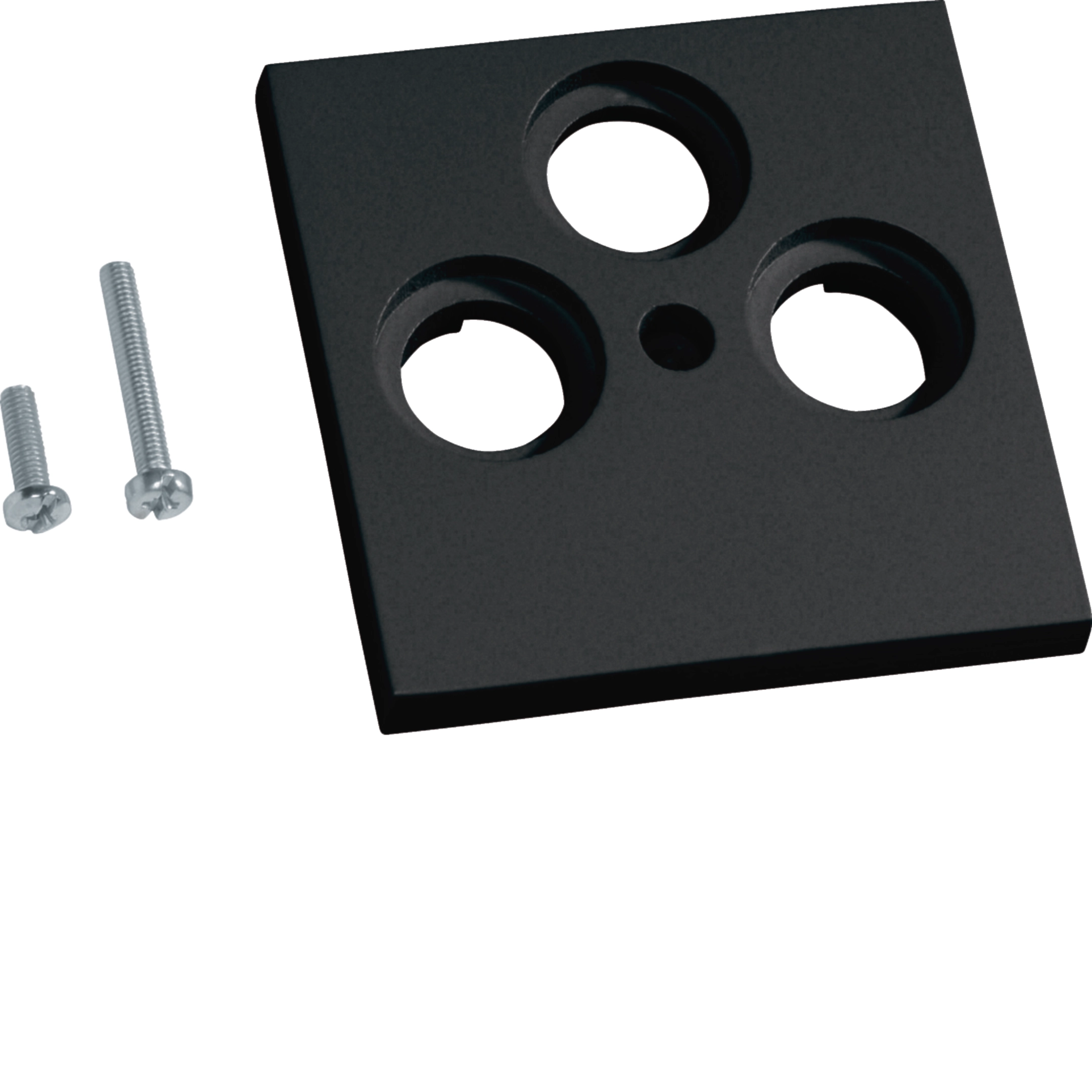 Hager GZSAT3A9011 Central Plate TV/SAT 3-gang