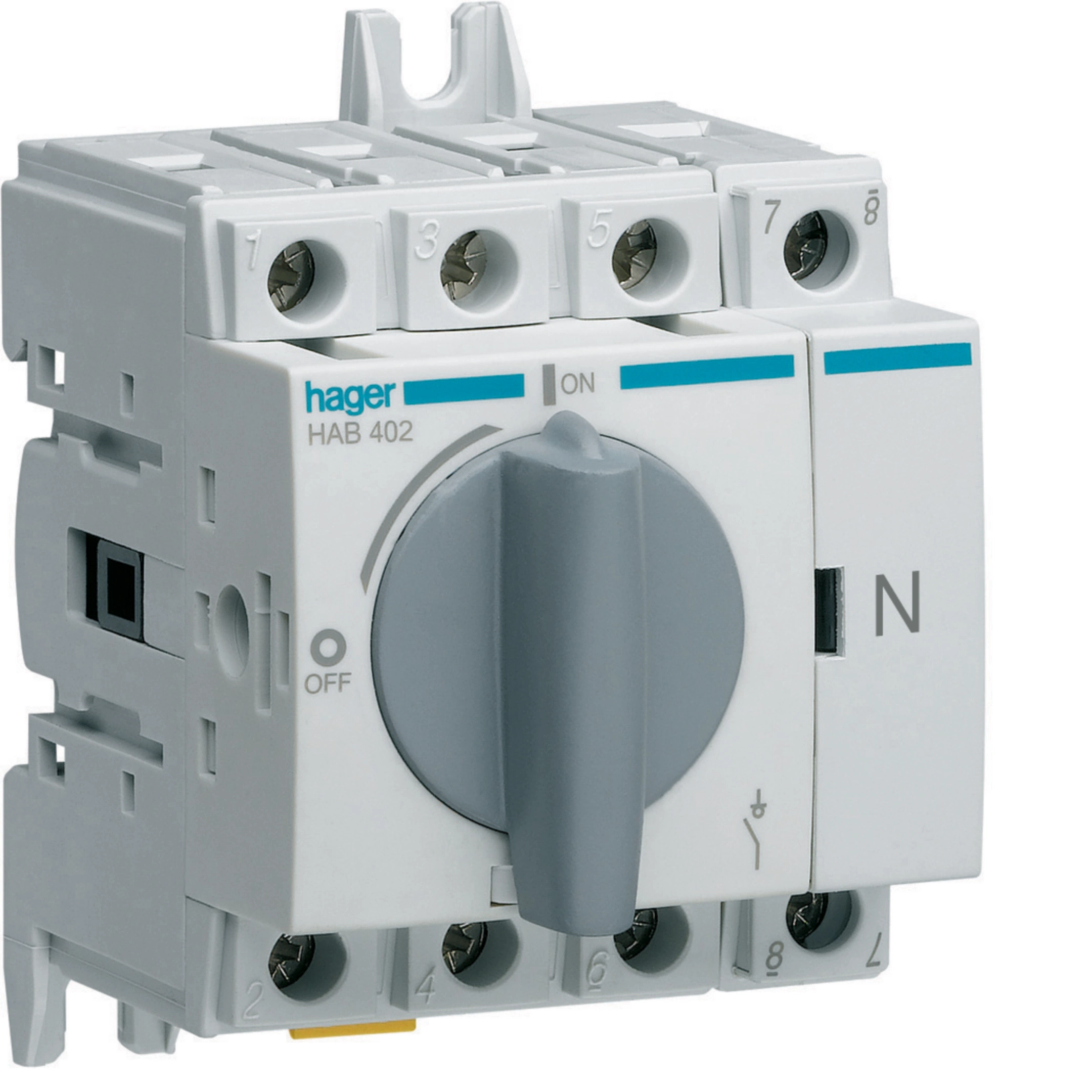 Hager HAB402 Load Break Switch 4P 20A