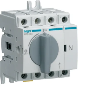 Hager HAB403 Load Break Switch 4P 32A