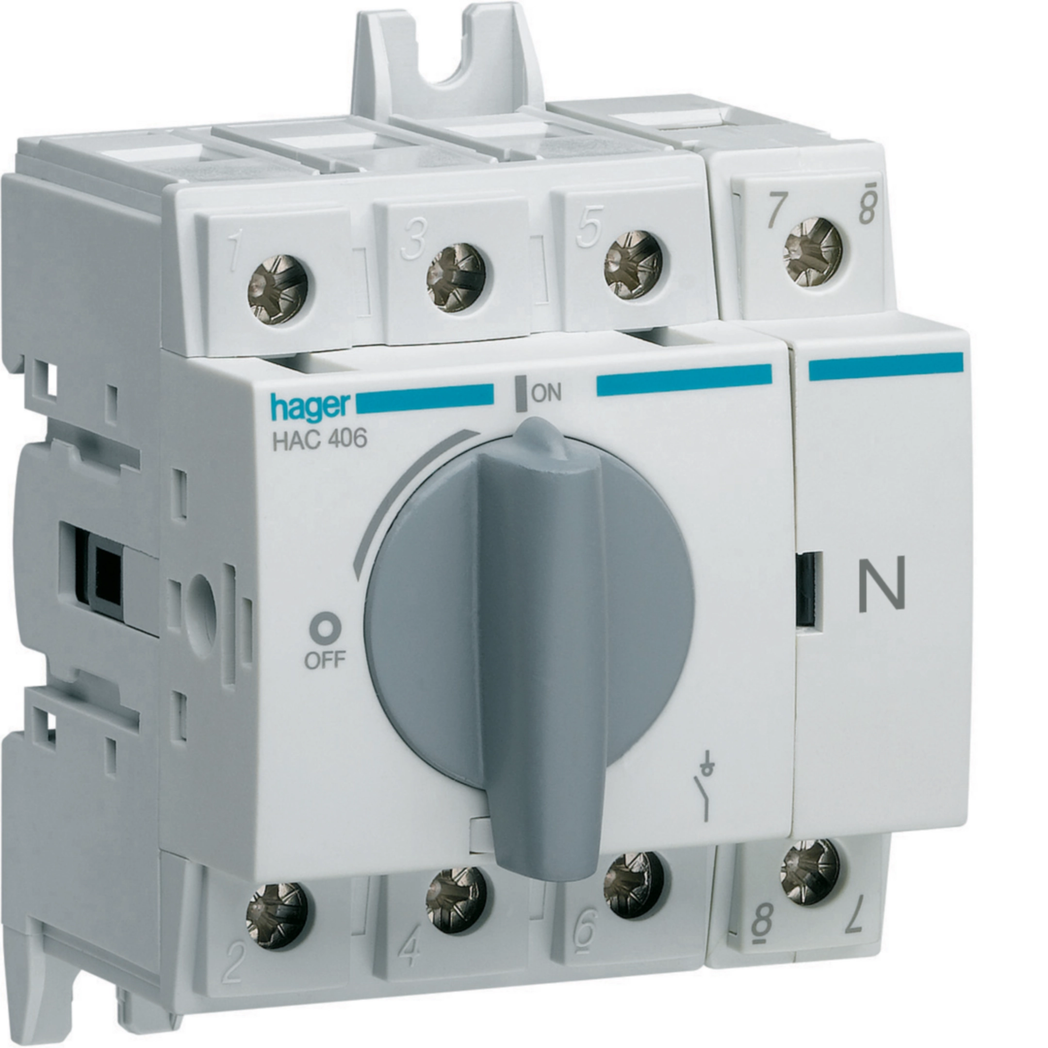 Hager HAC406 Load Break Switch 4P 63A