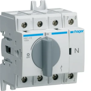 Hager HAC410 Load Break Switch 4P 100A