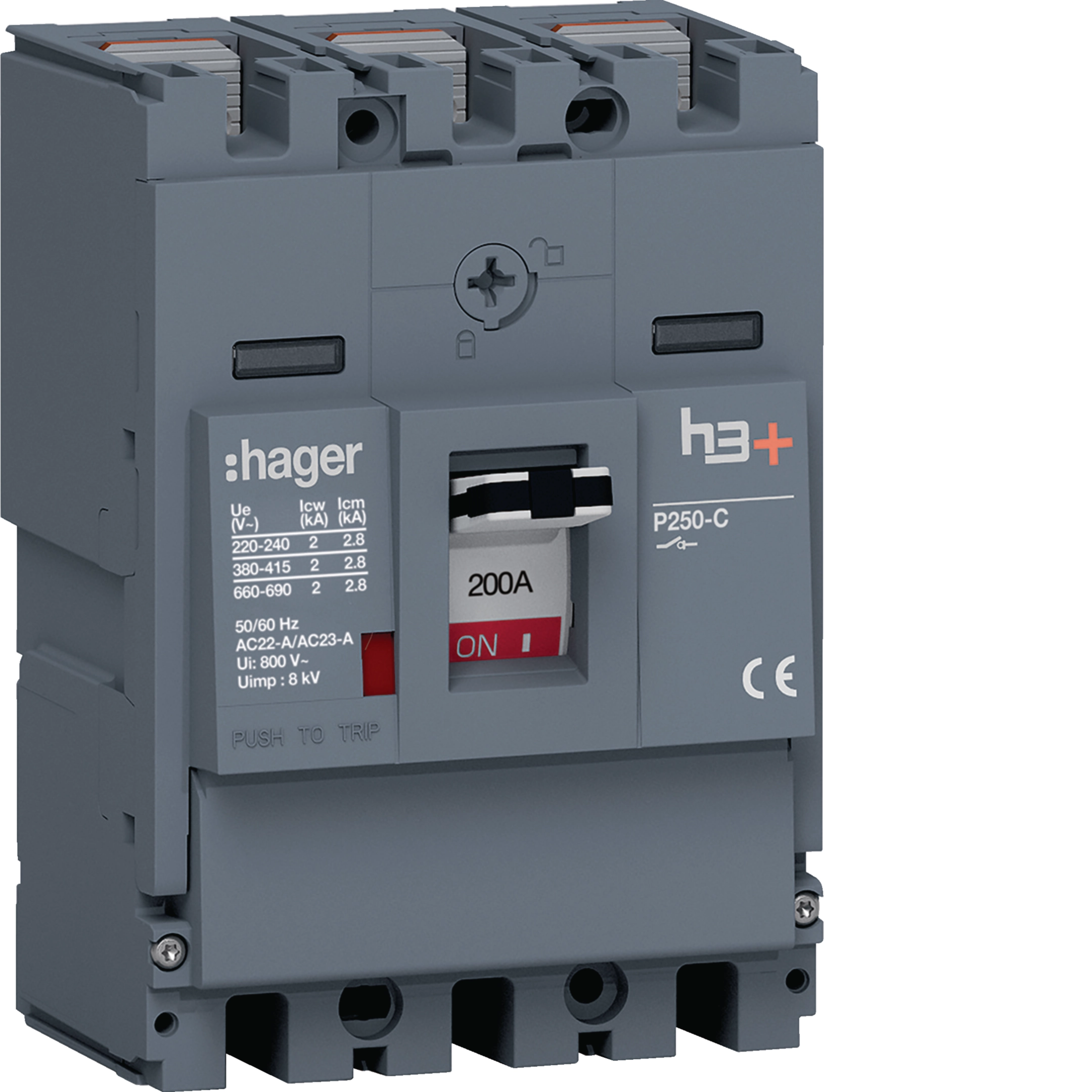 Hager HCT200AR Load Break Switch Disconnector H3+