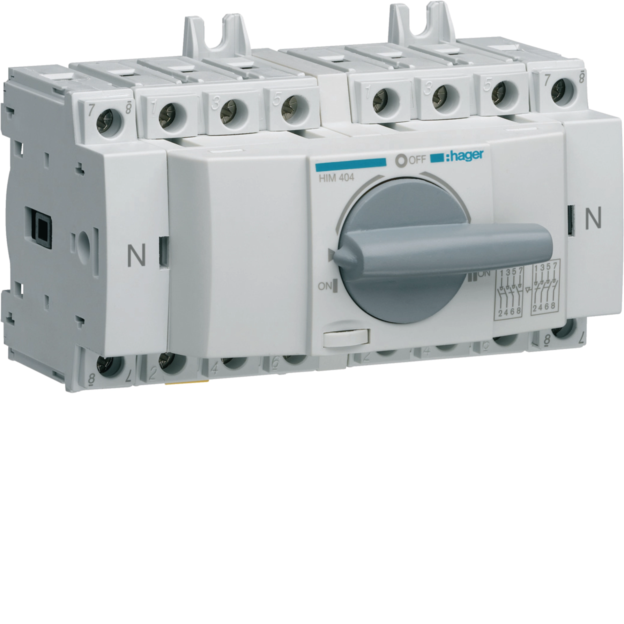 Hager HIM404 Modular Change-over Switch 4x40A