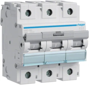 Hager HMD380 MCB 3P 15kA D-80A 4.5M