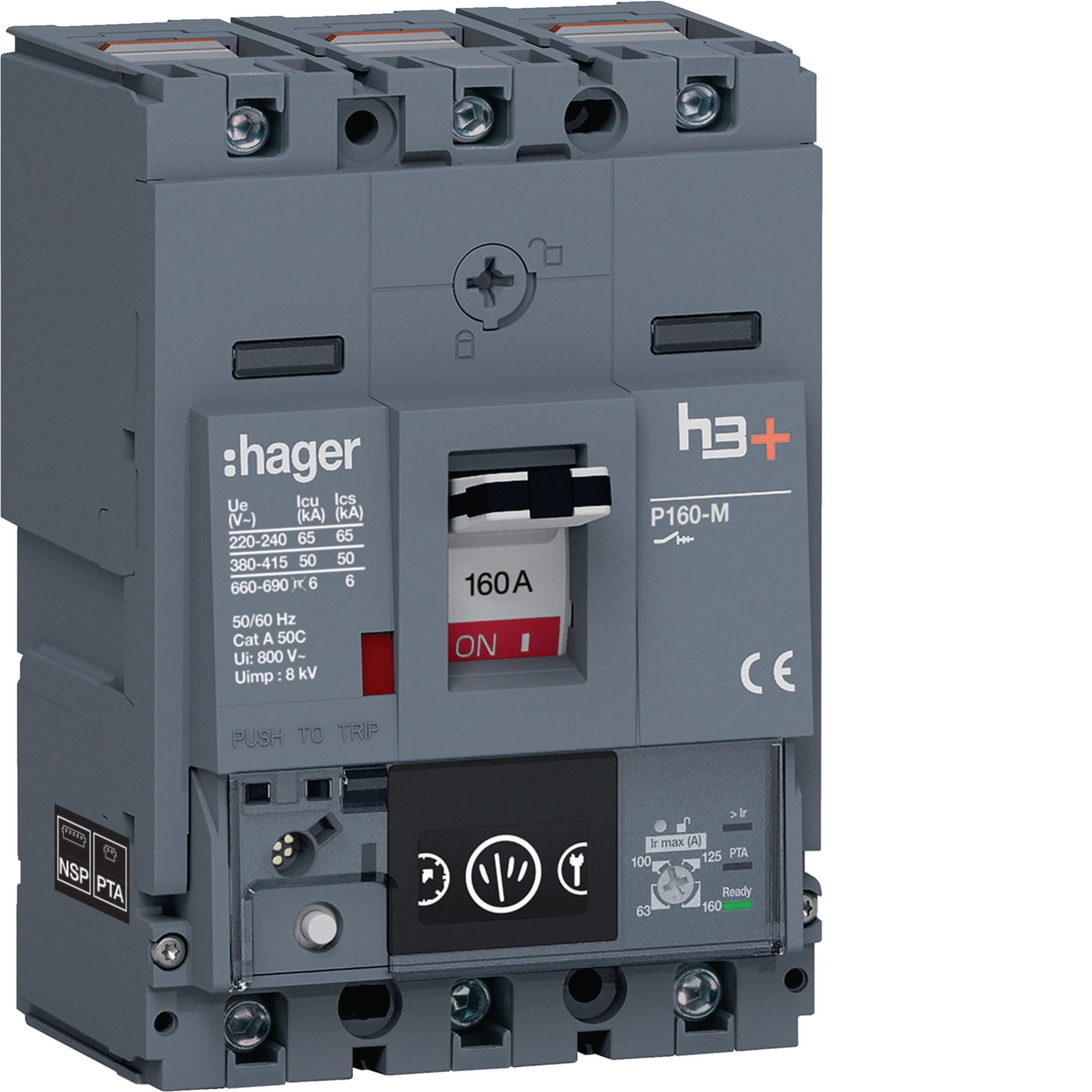 Hager HMS160NC Moulded Case Circuit Breaker H3+