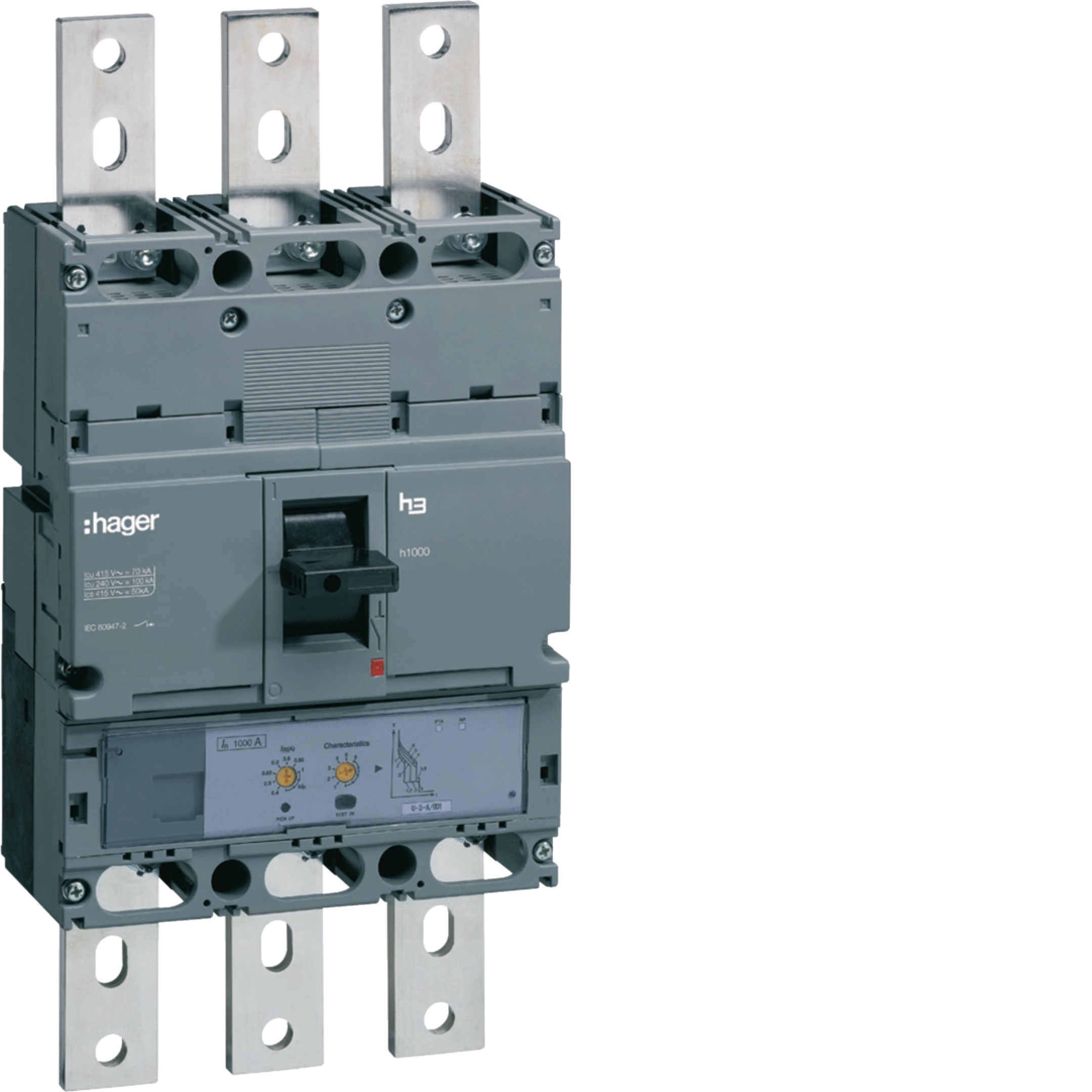 Hager HNE970H MCCB H1000 3P 50kA 1000A