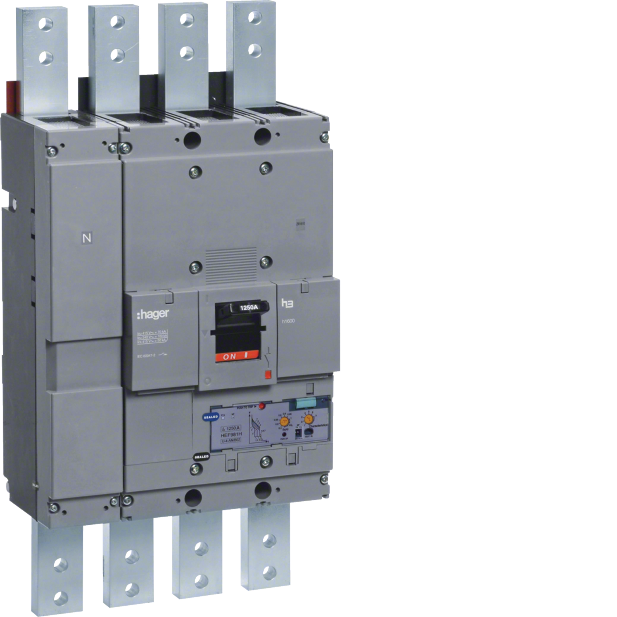 Hager HNF981H MCCB H1600 4P 50kA 1250A