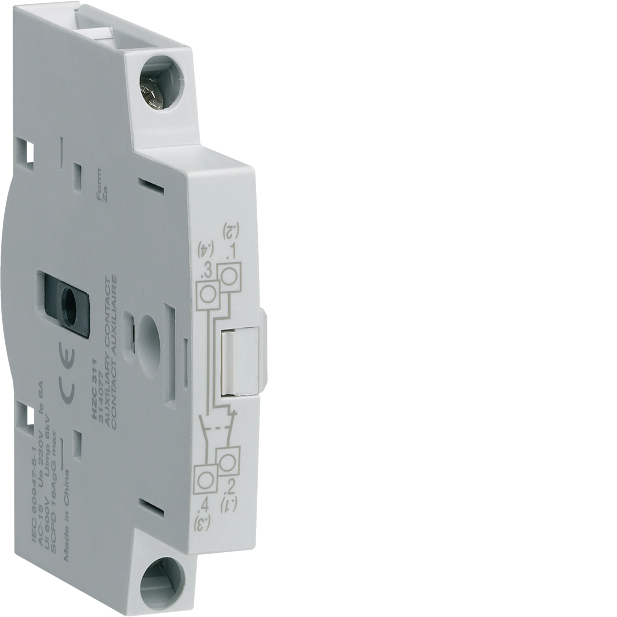 Hager HZC311 Auxiliary Contact 1C+1O LBS 20-160A