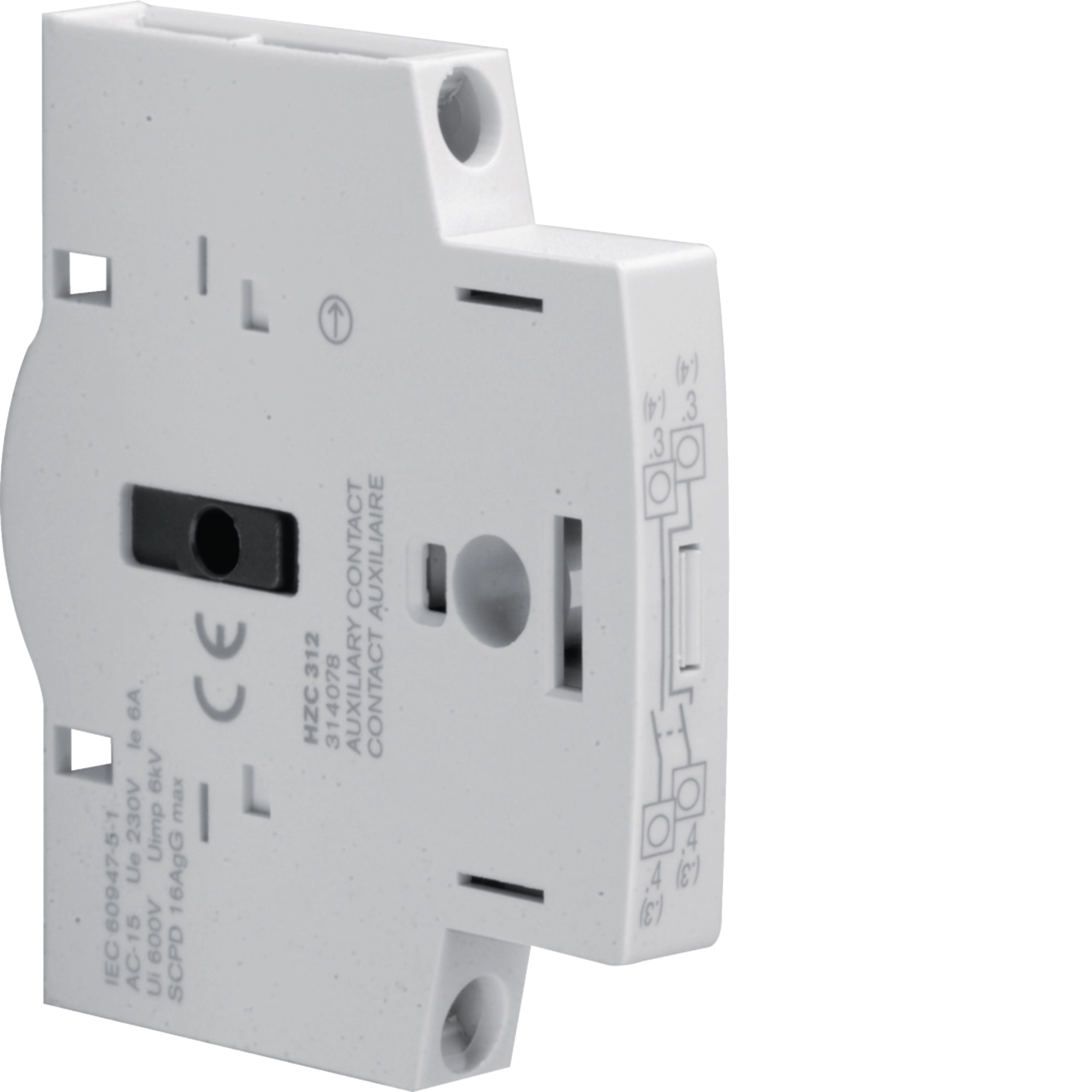 Hager HZC312 Auxiliary Contact 2C LBS 20-160A