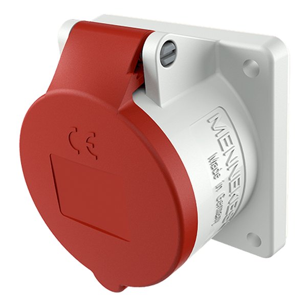 Mennekes 1385 Panel-Mounted CEE Socket Outlet Straight
