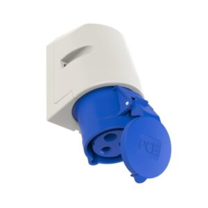 PCE 123-6 Wall-Mounted CEE Socket Outlet