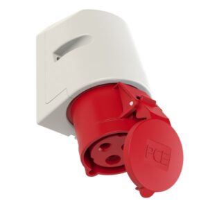 PCE 123-9 Wall-Mounted CEE Socket Outlet