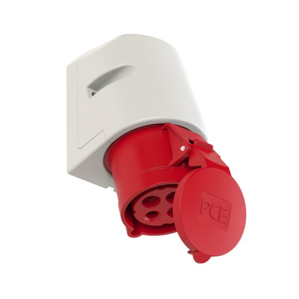 PCE 124-6 Wall-Mounted CEE Socket Outlet