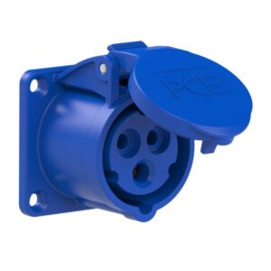 PCE 313-6f6 CEE-flanged Socket Straight