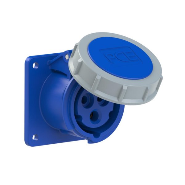 PCE 3132-6ttf70 Panel-Mounted CEE Socket Outlet Straight