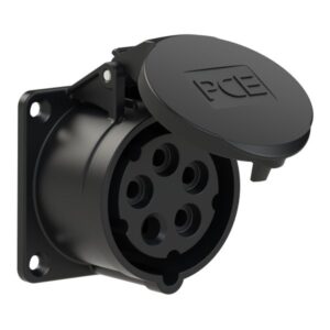 PCE 315-7 Panel-Mounted CEE Socket Outlet Straight