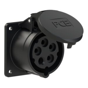 PCE 315-7f7 Panel-Mounted CEE Socket Outlet Straight
