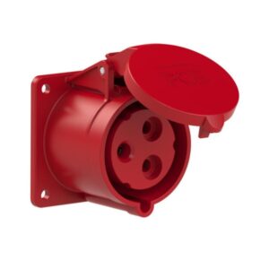 PCE 323-9f7 Panel-Mounted CEE Socket Outlet Straight