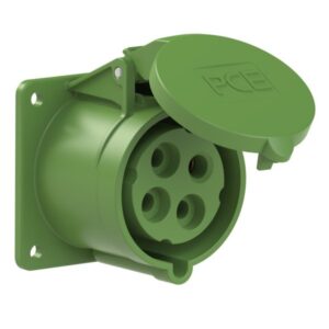 PCE 324-2f7 Panel-Mounted CEE Socket Outlet Straight