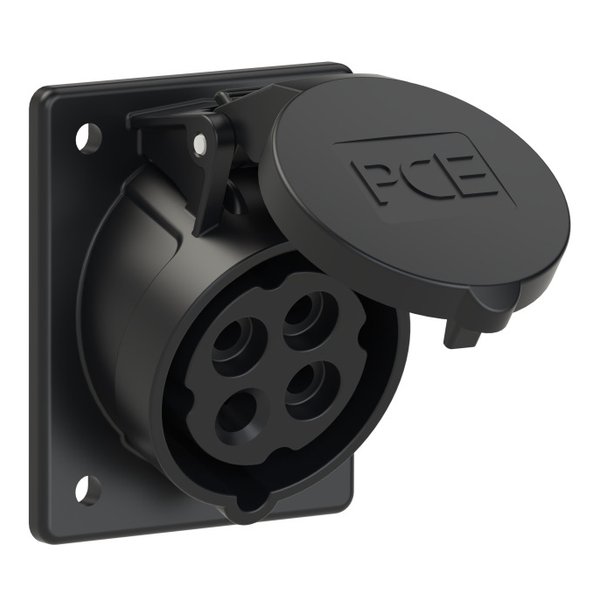 PCE 414-7 CEE-flanged Socket Sloping