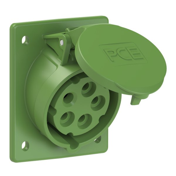 PCE 415-10 CEE-flanged Socket Sloping