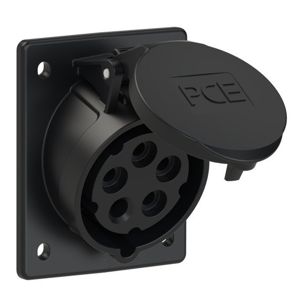 PCE 415-7 CEE-flanged Socket Sloping