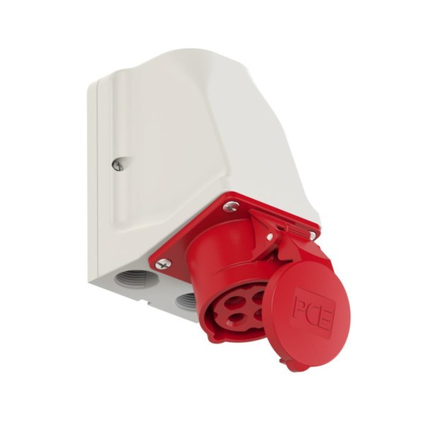 PCE 914-6 Wall-Mounted CEE Socket Outlet Wiring Through