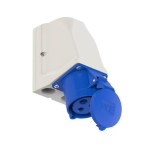 PCE 923-6 Wall-Mounted CEE Socket Outlet Wiring Through