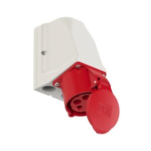 PCE 925-6 Wall-Mounted CEE Socket Outlet Wiring Through