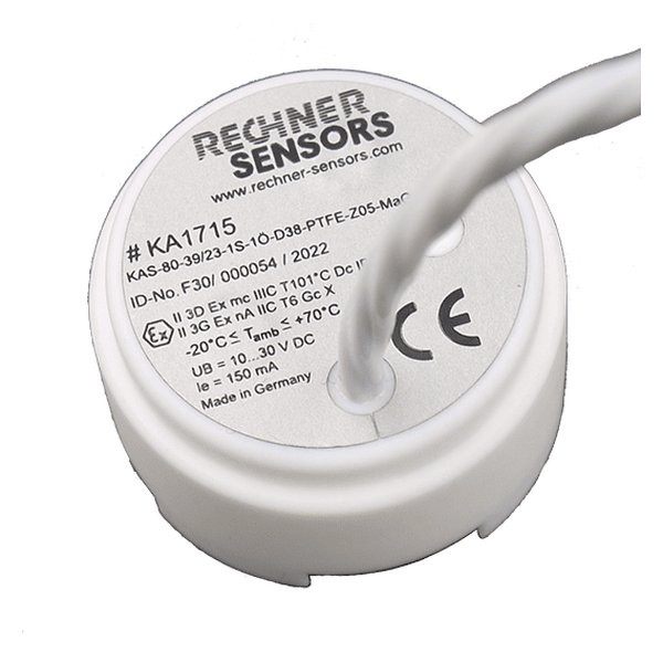 Rechner KAS-80-39/23-1S-1Ö-D38-PTFE-Z05-MaG-Leak-3G-3D, ATEX Capacitive sensors