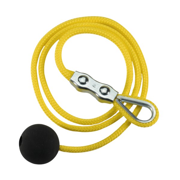 Steute Yellow pull-wire with ball and Duplex wire clamp - 1 m