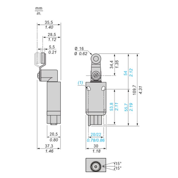 Telemecanique Sensors XCMV2515D44 Limit switch