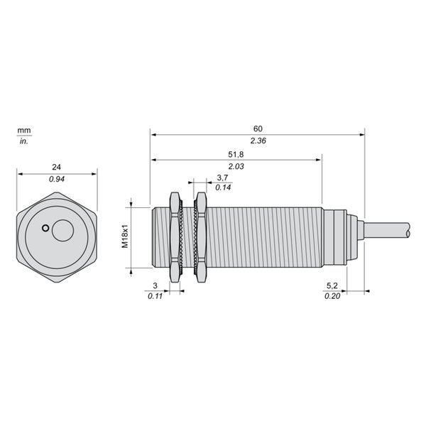 Telemecanique Sensors XS1M18KP340 inductive sensor XS1 M18