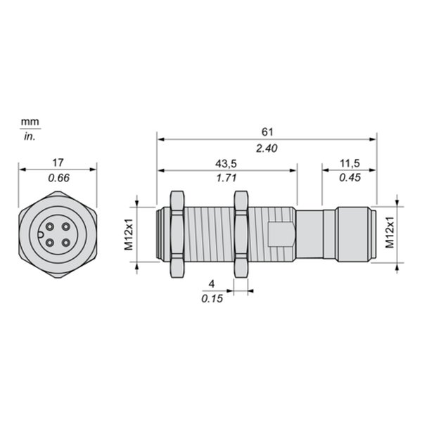 Telemecanique Sensors XS212AANAM12 Inductive proximity sensors XS